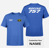 Thumbnail for Boeing 757 & Text Designed Double-Side T-Shirts