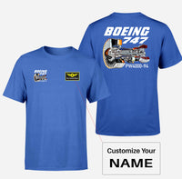 Thumbnail for Boeing 747 & PW4000-94 Engine Designed Double-Side T-Shirts