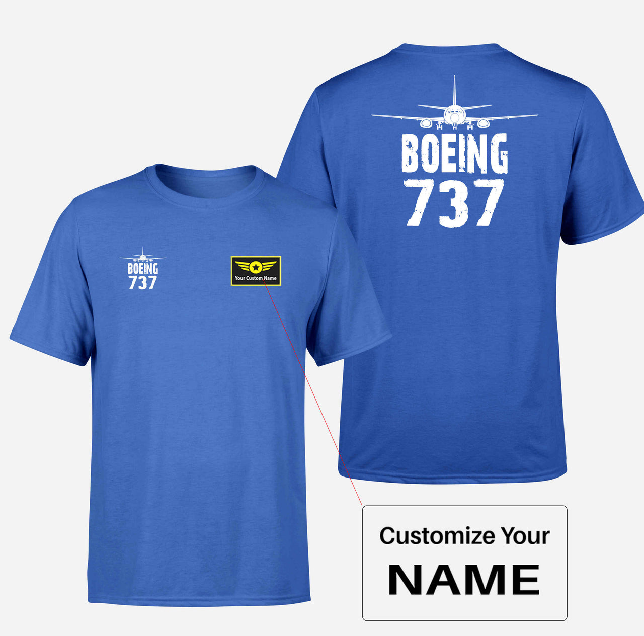 Boeing 737 & Plane Designed Double-Side T-Shirts