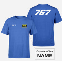 Thumbnail for 767 Flat Text Designed Double-Side T-Shirts
