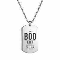Thumbnail for Bodø Airport BOO - Necklace - Original Design - Silver