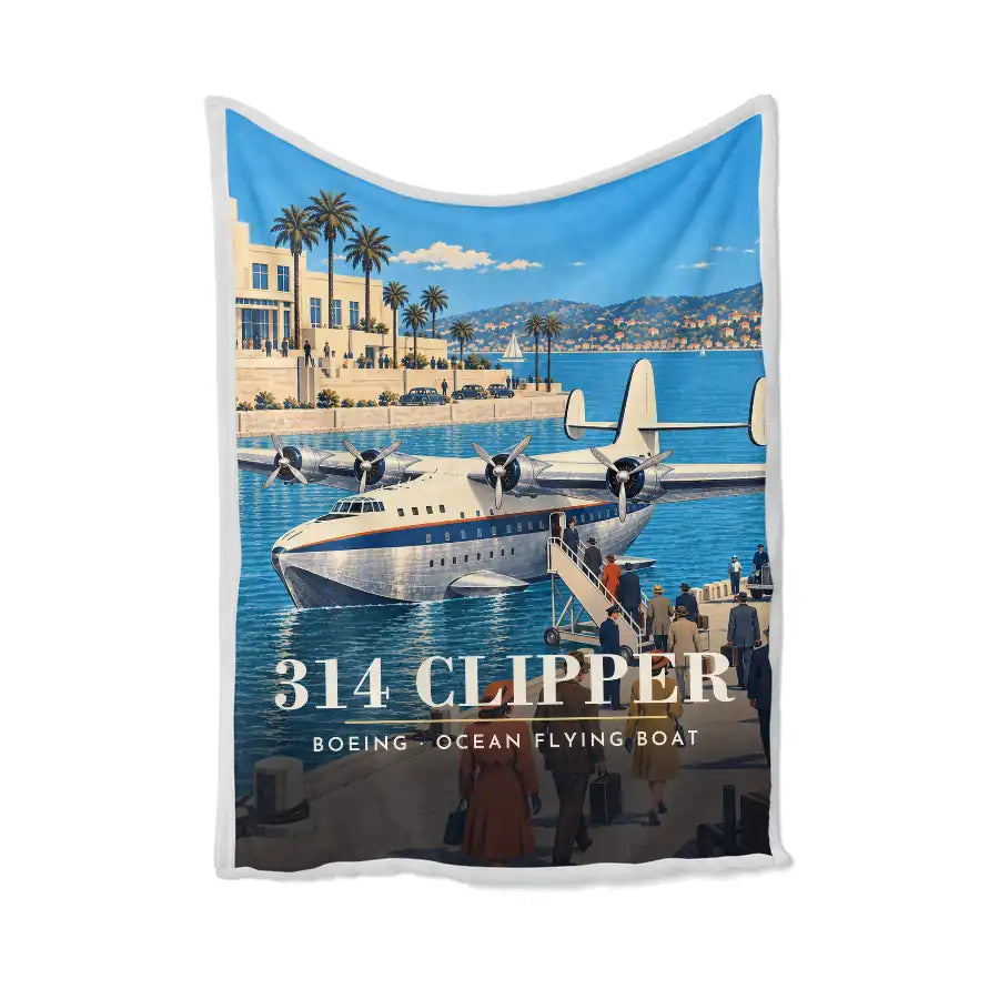 Boeing 314 Clipper - 3D - Blanket - Full Print