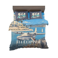 Thumbnail for Boeing 314 Clipper - 3D + Name - Bedding Set - Full Print