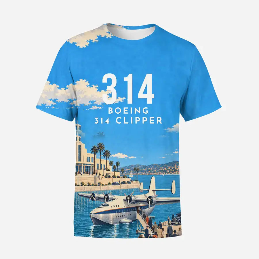Boeing 314 Clipper 3D All-Over Print Clothing - T-Shirt - 3D