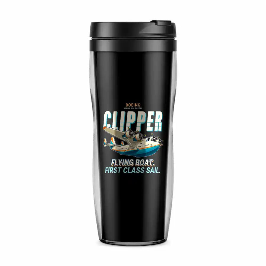 Boeing 314 Clipper - Cartoon - Plastic (No Holder) - Black