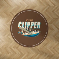 Thumbnail for Boeing 314 Clipper - Cartoon - Round Carpet - Brown