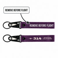 Thumbnail for Boeing 314 Clipper Hawk-Shaped Key Chains - Purple - Heritage - Remove Before Flight