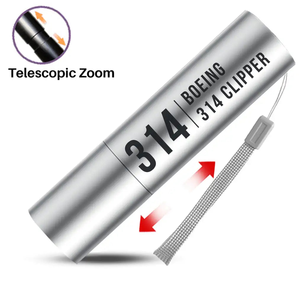 Boeing 314 Clipper - Mini LED Flashlight - Tag - Silver