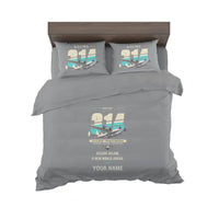 Thumbnail for Boeing 314 Clipper - Original + Name - Bedding Set - Gray