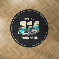 Thumbnail for Boeing 314 Clipper - Original + Name - Round Carpet - Black