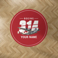 Thumbnail for Boeing 314 Clipper - Original + Name - Round Carpet - Red