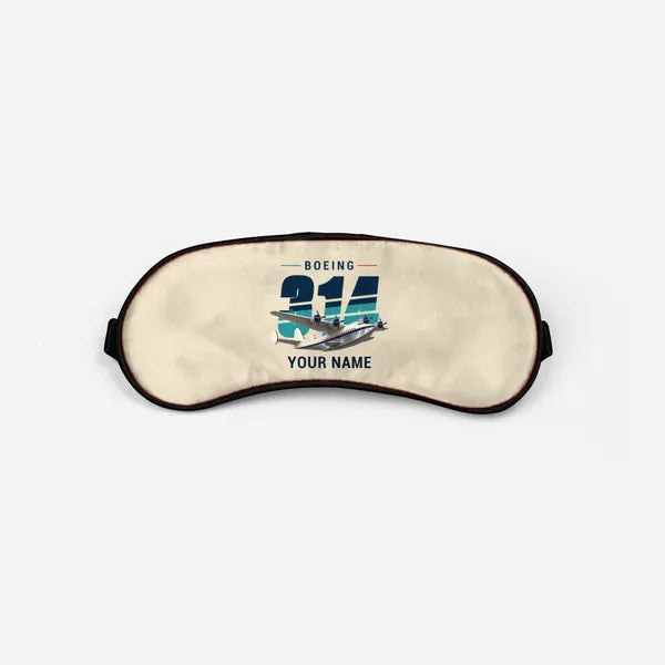 Boeing 314 Clipper - Original + Name - Sleep Mask - Beige