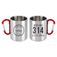Thumbnail for Boeing 314 Clipper - Outdoors Mug - Tag + Name - Red