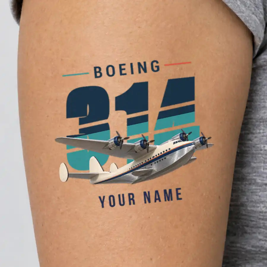 Boeing 314 Clipper - Tattoo - Original + Name
