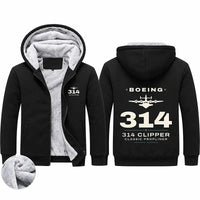 Thumbnail for Boeing 314 Clipper Zipped Sweatshirts - Heritage - Black