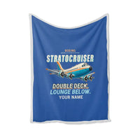 Thumbnail for Boeing 377 Stratocruiser - Cartoon + Name - Blanket - Blue