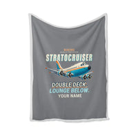Thumbnail for Boeing 377 Stratocruiser - Cartoon + Name - Blanket - Gray