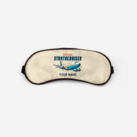 Thumbnail for Boeing 377 Stratocruiser - Cartoon + Name - Sleep Mask - Beige