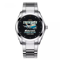 Thumbnail for Boeing 377 Stratocruiser - Cartoon + Name - Stainless Steel Band - For Men