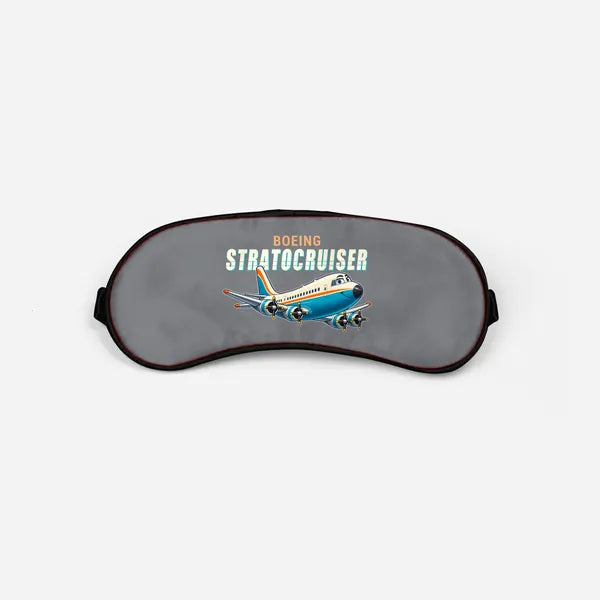 Boeing 377 Stratocruiser - Cartoon - Sleep Mask - Gray
