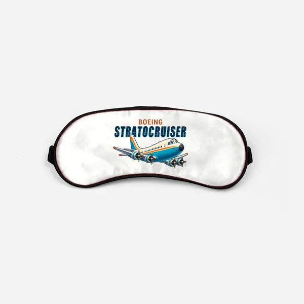 Boeing 377 Stratocruiser - Cartoon - Sleep Mask - White