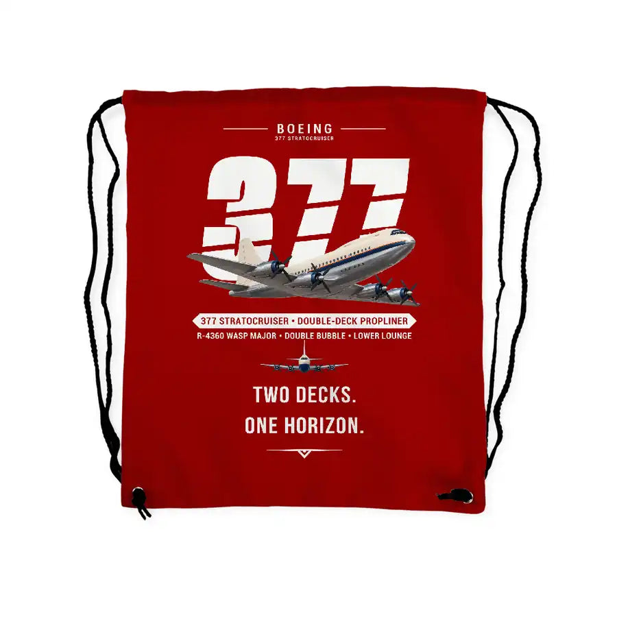 Boeing 377 Stratocruiser - Drawstring Bag - Original - Red
