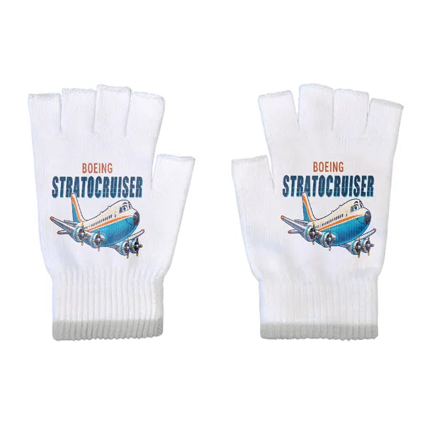 Boeing 377 Stratocruiser - Gloves - Cut - Cartoon - White