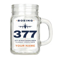 Thumbnail for Boeing 377 Stratocruiser - Heritage + Name - Cocktail Glass (Mason Jar)