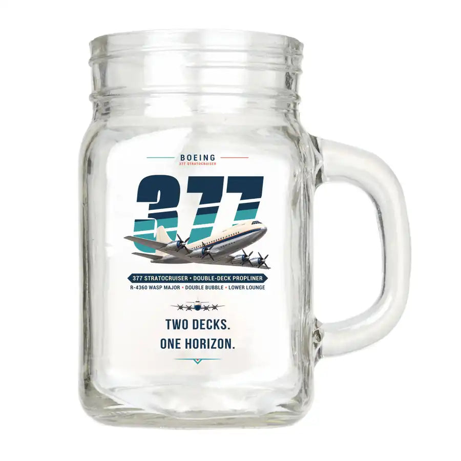 Boeing 377 Stratocruiser - Original - Cocktail Glass (Mason Jar)