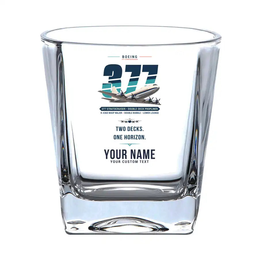 Boeing 377 Stratocruiser - Original + Name - Whiskey Glass