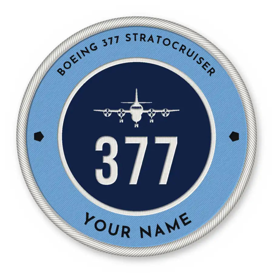 Boeing 377 Stratocruiser Patches - Circle + Name - Sky Navy