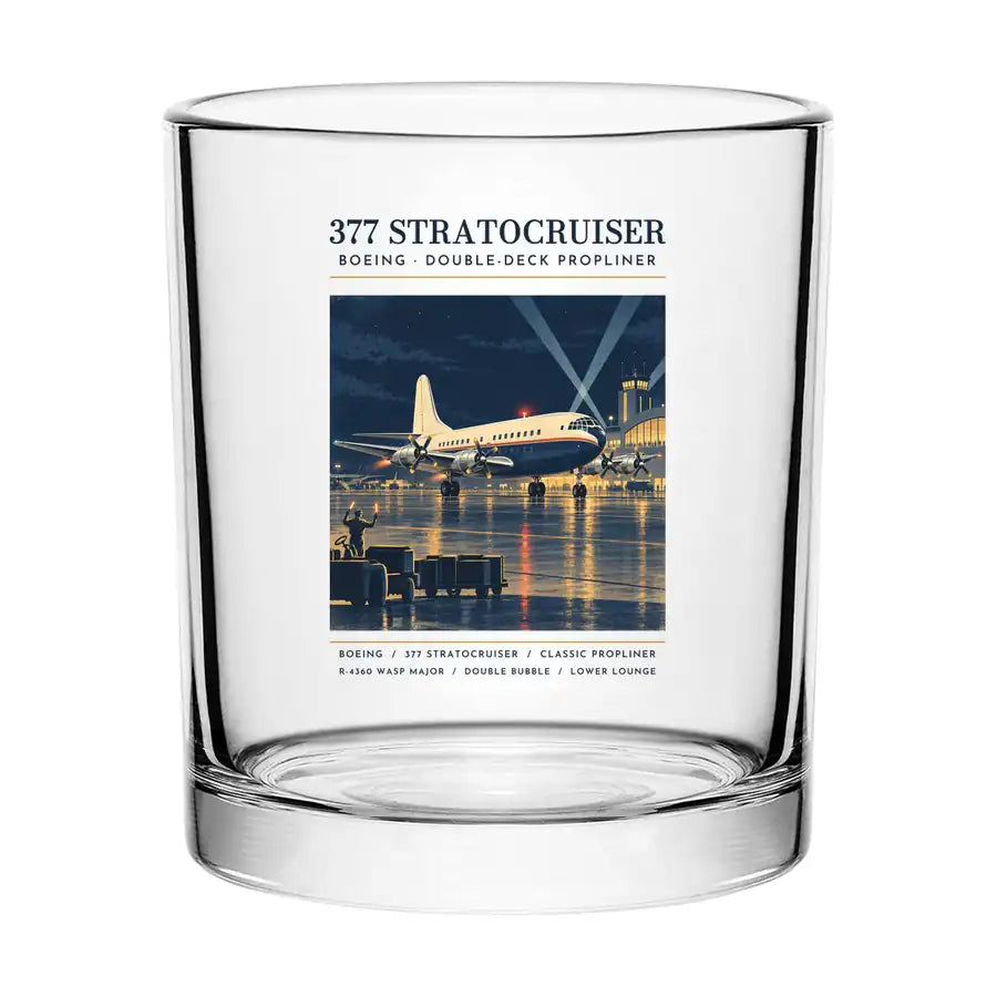 Boeing 377 Stratocruiser - Poster - Special Whiskey Glass