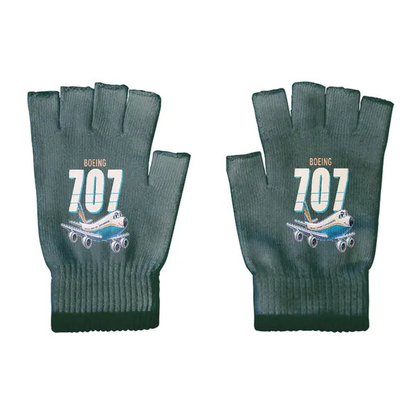 Boeing 707-320C - Gloves - Cut - Cartoon - Dark Green
