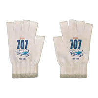 Thumbnail for Boeing 707-320C - Gloves - Cut - Cartoon + Name - Beige