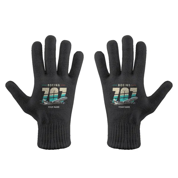 Boeing 707-320C - Gloves - Full - Original + Name - Black