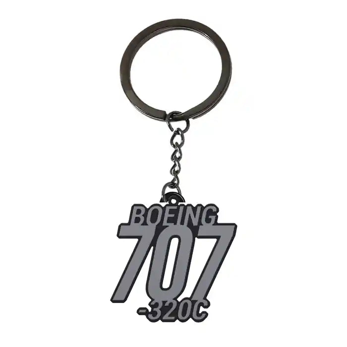 Boeing 707-320C - Hollow Key Chain - Tag - Black