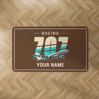 Thumbnail for Boeing 707-320C - Original + Name - Rectangle Carpet - Brown