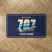 Thumbnail for Boeing 707-320C - Original + Name - Rectangle Carpet - Dark Blue