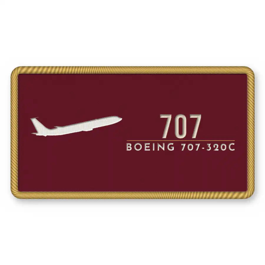 Boeing 707-320C Patches - Rectangle - Burgundy Cream