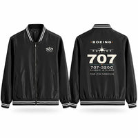 Thumbnail for Boeing 707-320C Stylish Jackets - Baseball Collar - Heritage - Black