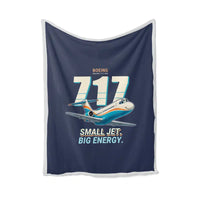 Thumbnail for Boeing 717-200 - Cartoon - Blanket - Navy Blue