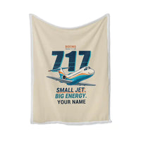 Thumbnail for Boeing 717-200 - Cartoon + Name - Blanket - Beige