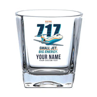 Thumbnail for Boeing 717-200 - Cartoon + Name - Whiskey Glass