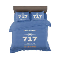 Thumbnail for Boeing 717-200 - Heritage + Name - Bedding Set - Blue