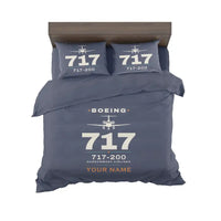Thumbnail for Boeing 717-200 - Heritage + Name - Bedding Set - Navy Blue