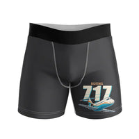 Thumbnail for Boeing 717-200 - Men Boxers - Cartoon - Black