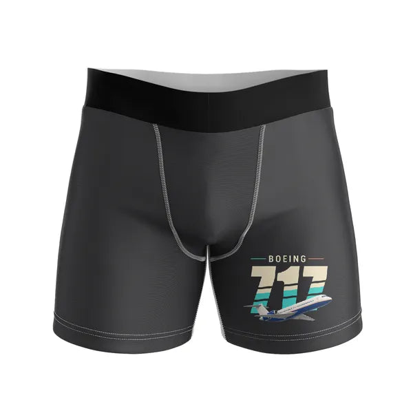Boeing 717-200 - Men Boxers - Original - Black