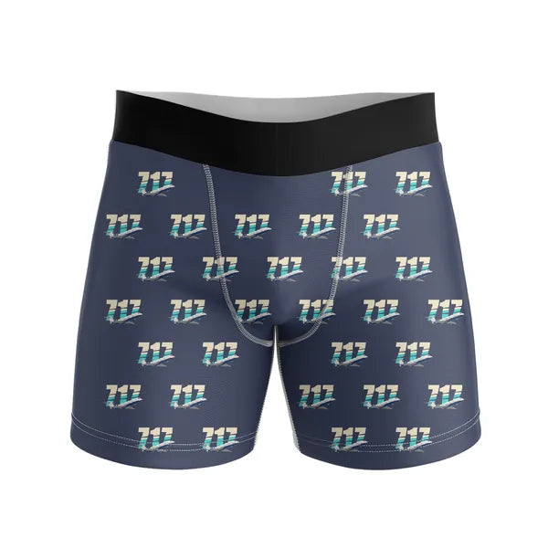 Boeing 717-200 - Men Boxers - Original Pattern - Navy Blue