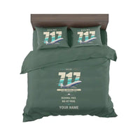 Thumbnail for Boeing 717-200 - Original + Name - Bedding Set - Dark Green