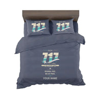 Thumbnail for Boeing 717-200 - Original + Name - Bedding Set - Navy Blue